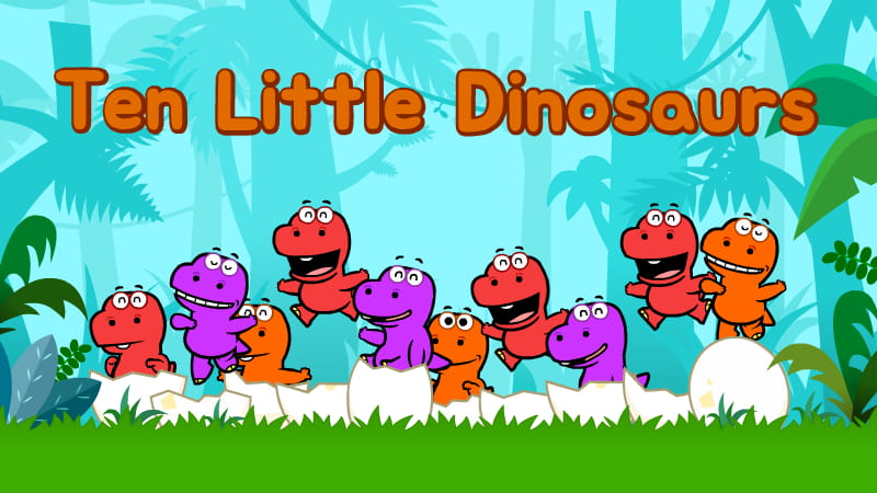 Ten Little Dinosaurs